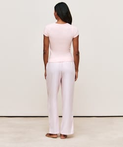 Striped jersey trousers;