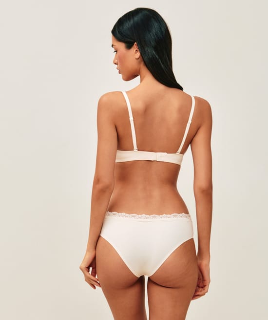 Microfiber and lace shorty;