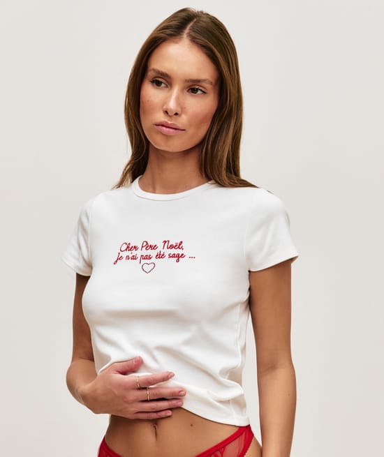 Message jersey T-shirt;