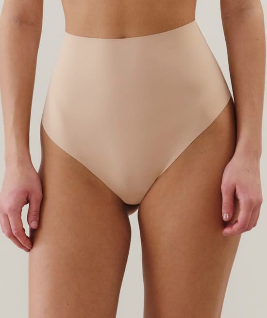 Culotte taille haute en microfibre;