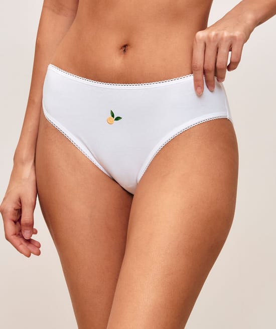Set of 3 cotton printed fruit panties;