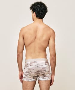 Microfibre boxer shorts with camouflage print;