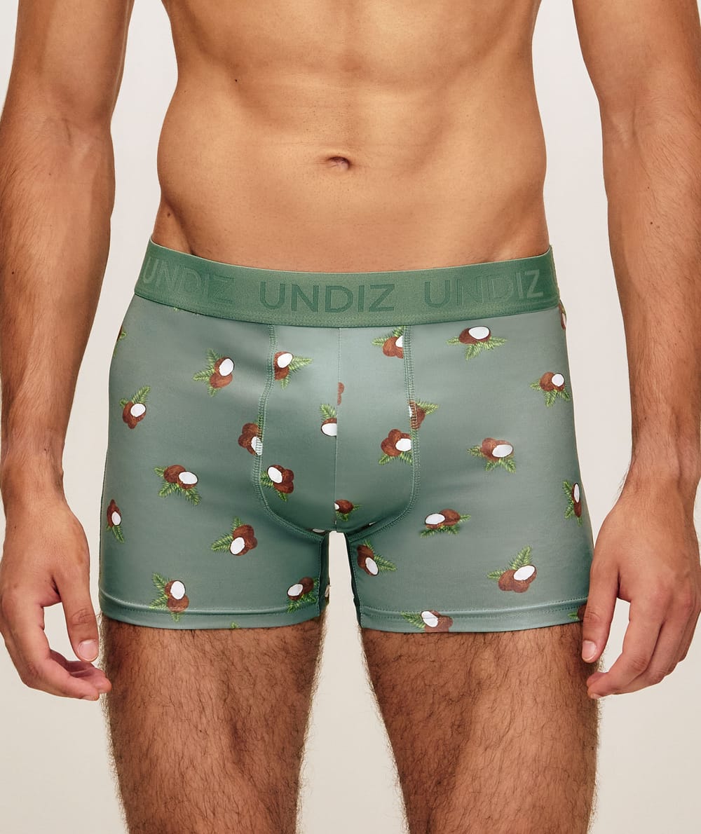 Boxer en microfibre &agrave; motifs noix de coco;
