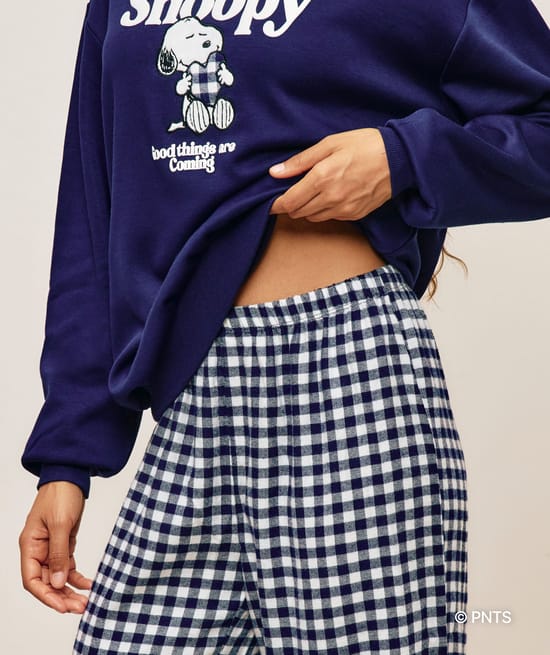 Snoopy sweatshirt and pants set;