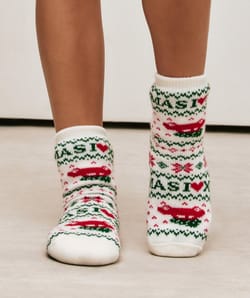 Christmas fleece socks;