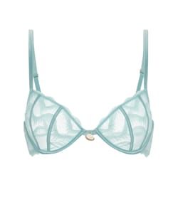 Lace balconette bra;