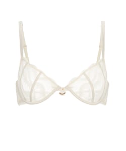 Lace balconette bra;