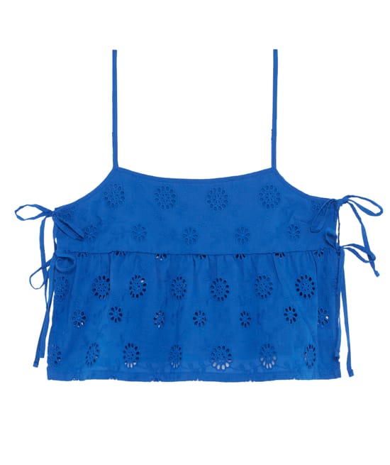 Cotton top with embroidery;