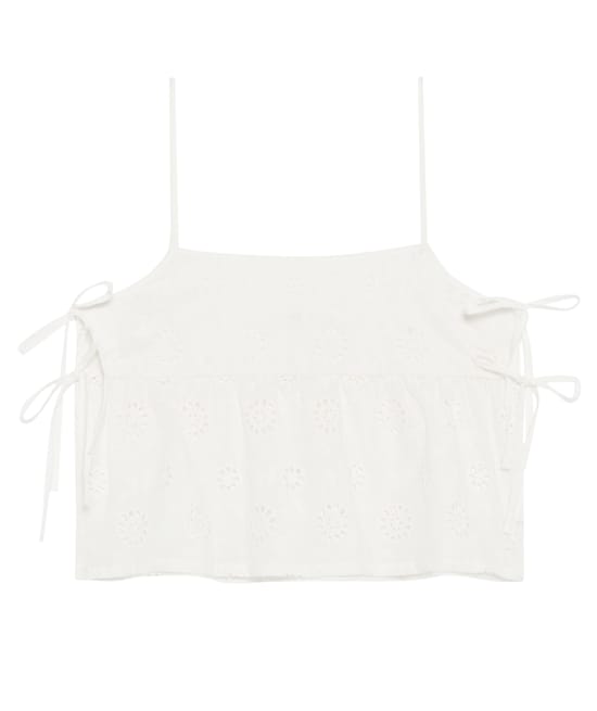 Cotton top with embroidery;