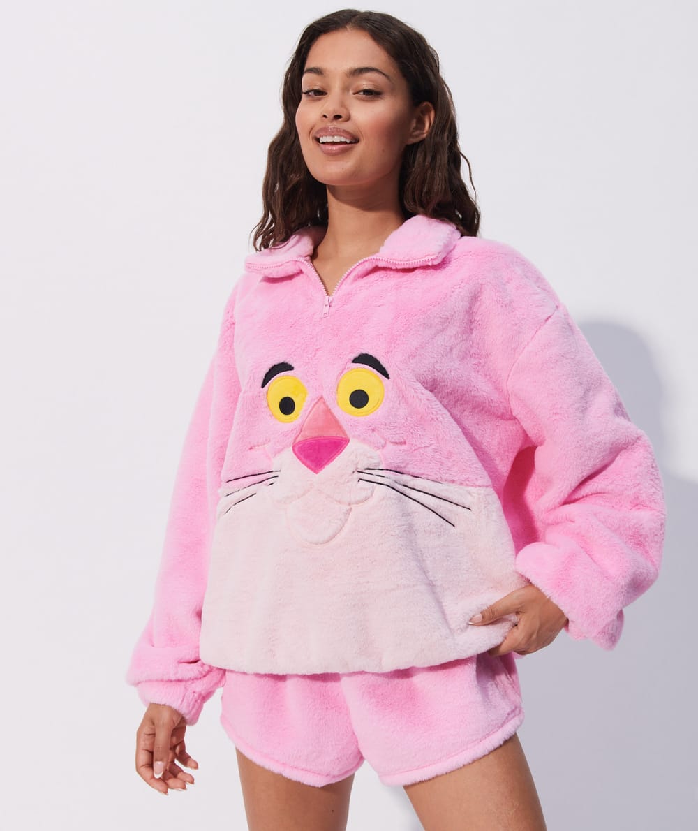 Pink Panther print sweatshirt - fuchsia - Undiz
